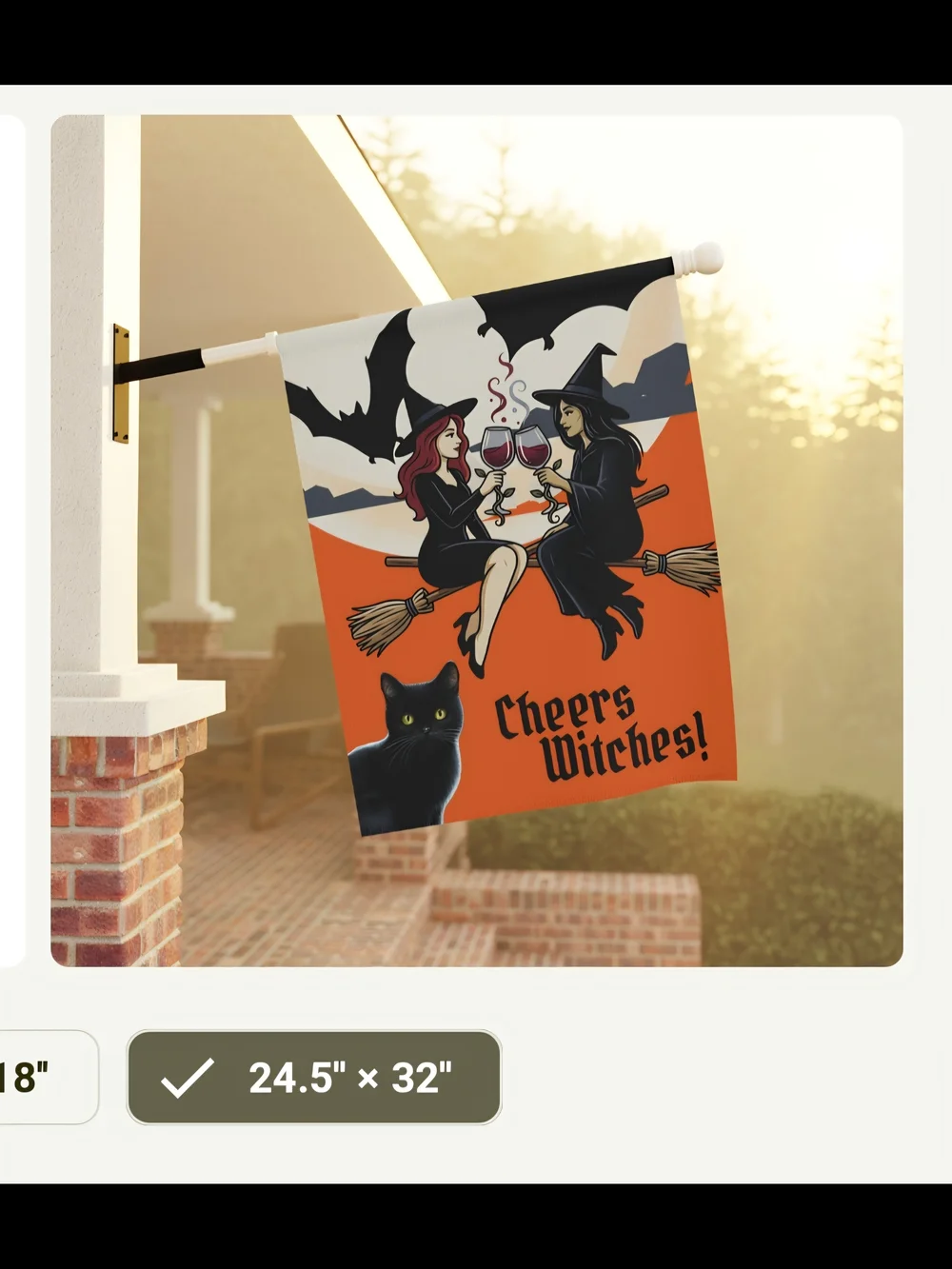 NWT Halloween Outdoor Flag Printed Upon Order Allow 2 Weeks To Rcv After Order